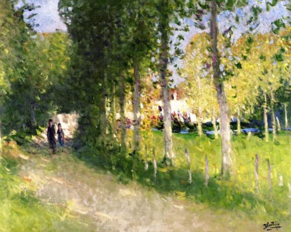 The Stroll by Pierre Eugène Montézin