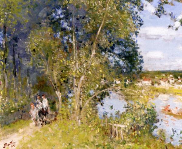 Trail Along The Eure by Pierre Eugène Montézin