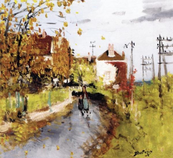 Veneux Les Sablons, After The Rain by Pierre Eugène Montézin