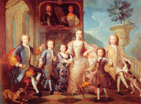 The Family Of The Duke Of Valentinois by Pierre Gobert
