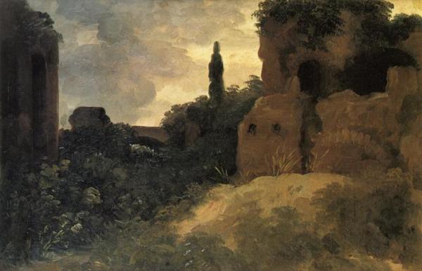 Roman Ruins At The Villa Farnese by Pierre-henri De Valenciennes Oil Painting Reproductions