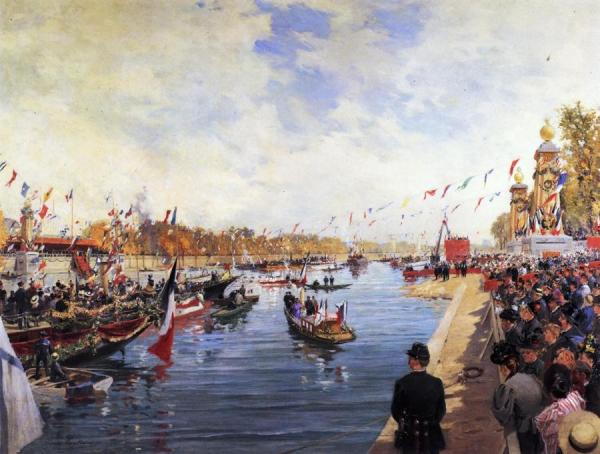 Inauguration Of The Premier, Pierre Du Pont Alexandre Iii, On The Occasion Of The Universal Exposition Of 1900 by Pierre Louis Leger Vauthier