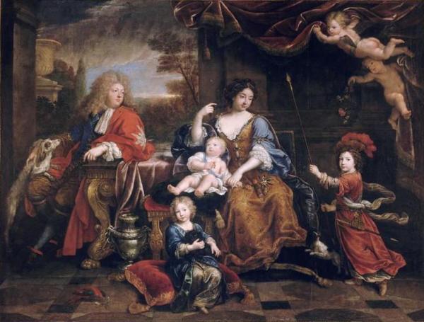 Family Of Louis Of France, Grand Dauphin by Pierre Mignard Oil Painting Reproductions