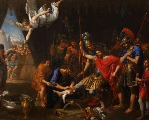 Godefroy De Bouillon Treated By An Angel by Pierre Mignard Oil Painting Reproductions