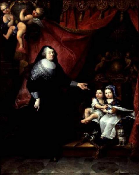 The Young Louis Xiv With His Brother Philippe And His Governess Madame Lansac by Pierre Mignard Oil Painting Reproductions