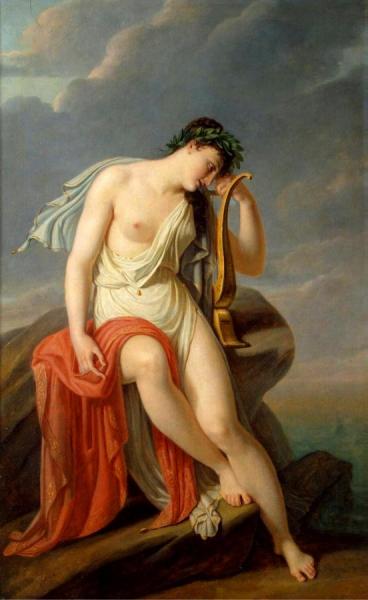 Sappho On The Leucadian Cliff by Pierre-narcisse Guerin Oil Painting Reproductions