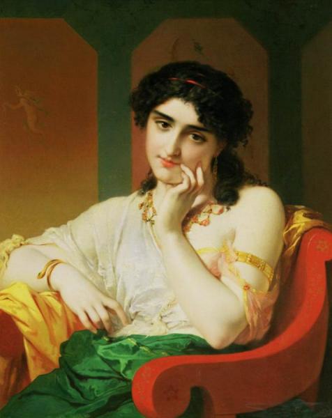 A Classical Beauty by Pierre Olivier Joseph Coomans Oil Painting Reproductions