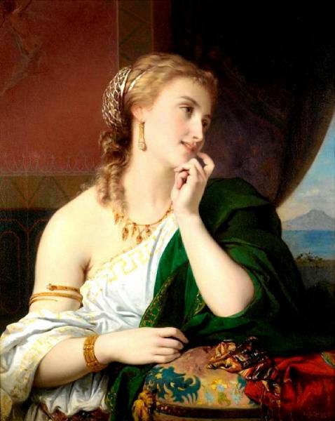 A Neapolitan Beauty by Pierre Olivier Joseph Coomans Oil Painting Reproductions