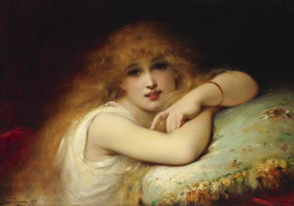 A Young Woman Of Leisure by Pierre Olivier Joseph Coomans