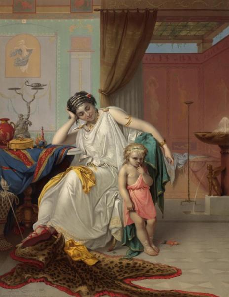 Family Life In Pompeii by Pierre Olivier Joseph Coomans Oil Painting Reproductions