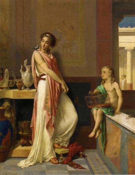 Her Favorite Pet by Pierre Olivier Joseph Coomans