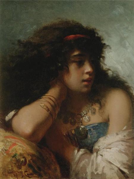 Odalisque by Pierre Olivier Joseph Coomans Oil Painting Reproductions
