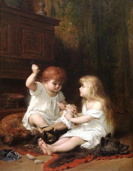 The Old Doll by Pierre Olivier Joseph Coomans