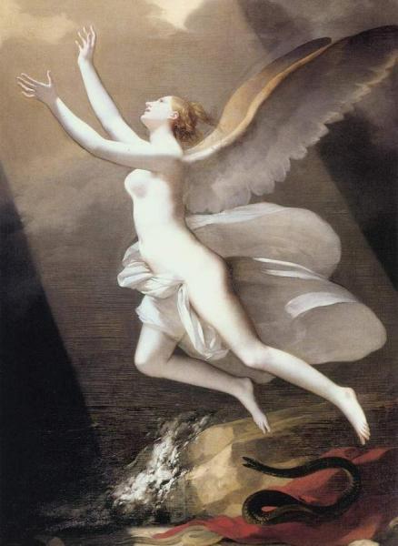 The Soul Breaking The Bonds That Attach To The Land by Pierre-paul Prud'hon