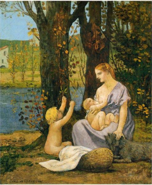 Allegory Of Charity by Pierre Puvis De Chavannes
