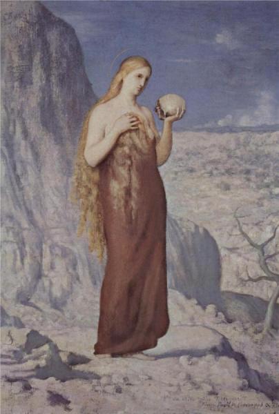 Mary Magdalene In The Desert by Pierre Puvis De Chavannes