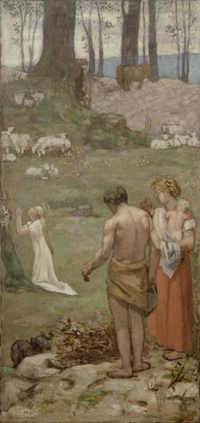 St. Genevieve As A Child In Prayer by Pierre Puvis De Chavannes