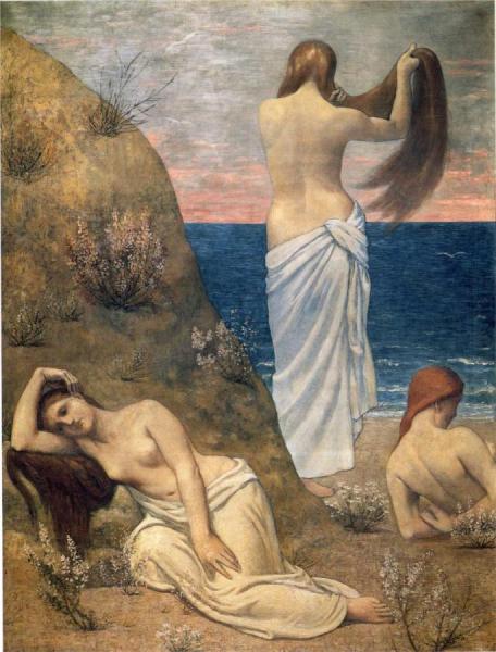 Young Girls At Seaside by Pierre Puvis De Chavannes
