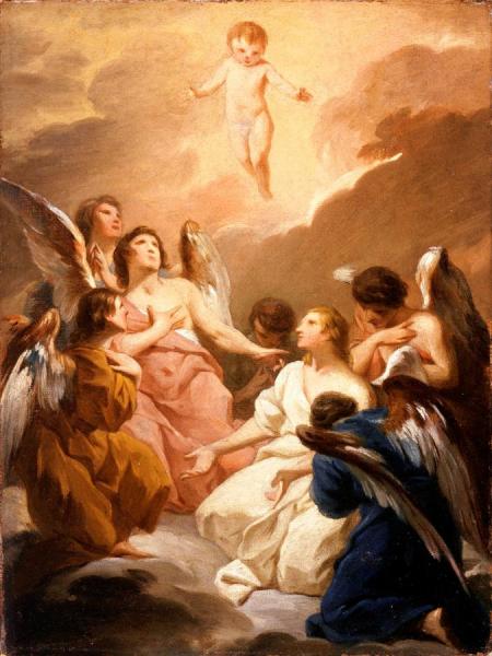 Pierre Subleyras Seven Angels Adoring The Christ Child