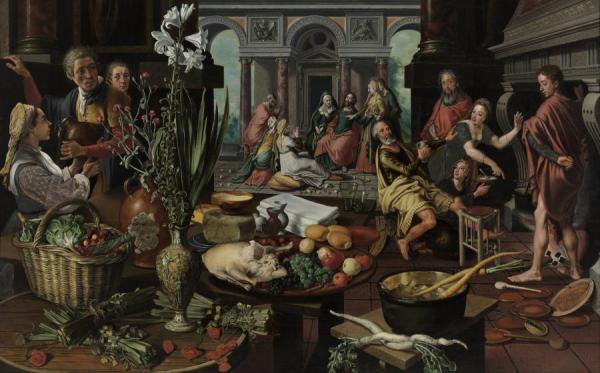 Christ In The House Of Martha And Mary by Pieter Aertsen Oil Painting Reproductions