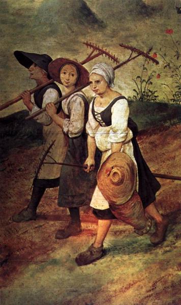 Pieter Bruegel The Elder Haymaking (detail)