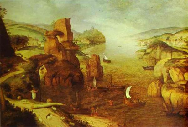 Landscape With Christ Appearing To The Apostles At The Sea Of Tiberias by Pieter Bruegel The Elder