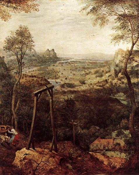 Magpie On The Gallow (detail) by Pieter Bruegel The Elder