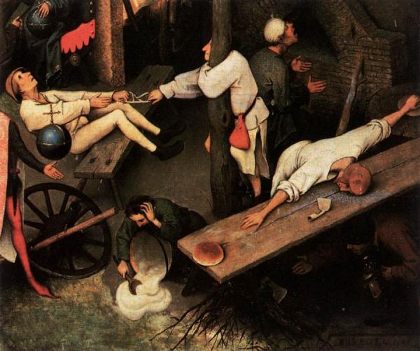 Netherlandish Proverbs (detail) by Pieter Bruegel The Elder Oil Painting Reproductions