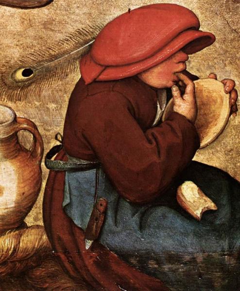 Peasant Wedding (detail) by Pieter Bruegel The Elder Oil Painting Reproductions