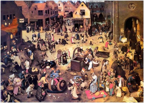 The Battle Between Carnival And Lent by Pieter Bruegel The Elder