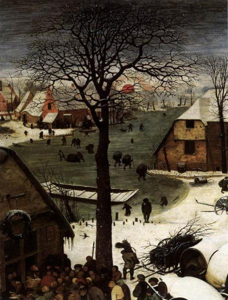 Pieter Bruegel The Elder The Census At Bethlehem (detail)