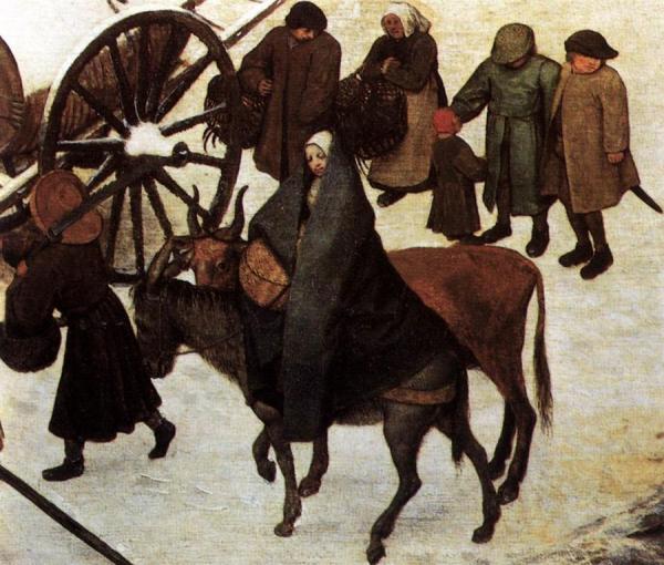 The Census At Bethlehem (detail) by Pieter Bruegel The Elder