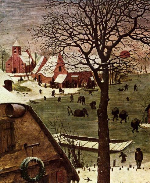 The Census At Bethlehem (detail) by Pieter Bruegel The Elder