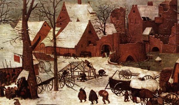 The Census At Bethlehem (detail) by Pieter Bruegel The Elder Oil Painting Reproductions