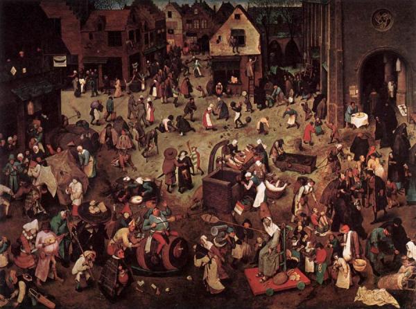 The Fight Between Carnival And Lent by Pieter Bruegel The Elder