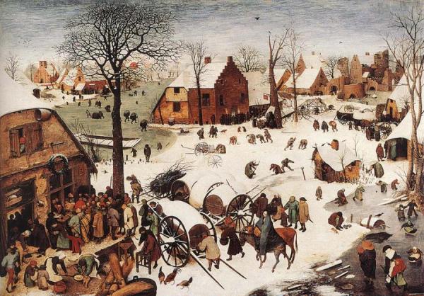 The Numbering At Bethlehem by Pieter Bruegel The Elder