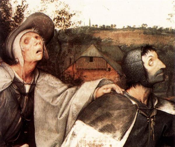 The Parable Of The Blind Leading The Blind (detail) by Pieter Bruegel The Elder