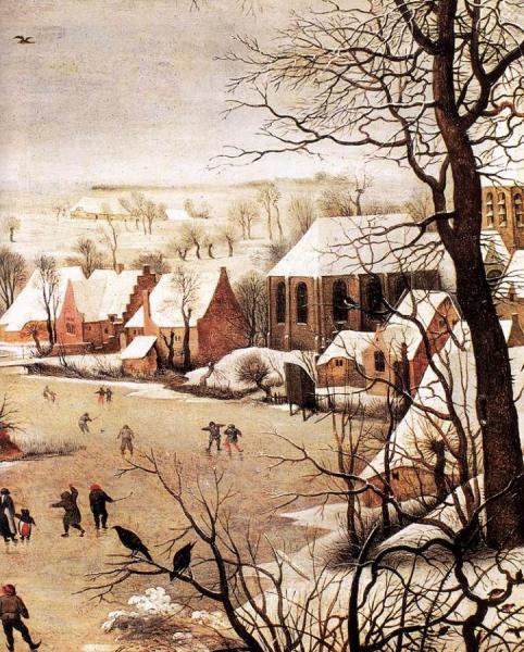 Pieter Bruegel The Elder Winter Landscape With Skaters And A Bird Trap (detail)