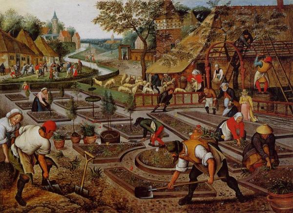 Preparation Of The Flower Beds by Pieter Bruegel The Younger Oil Painting Reproductions