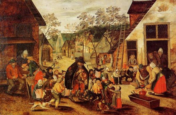 The Organ Grinder by Pieter Bruegel The Younger Oil Painting Reproductions