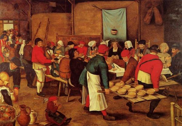 The Wedding Feast In A Barn by Pieter Bruegel The Younger