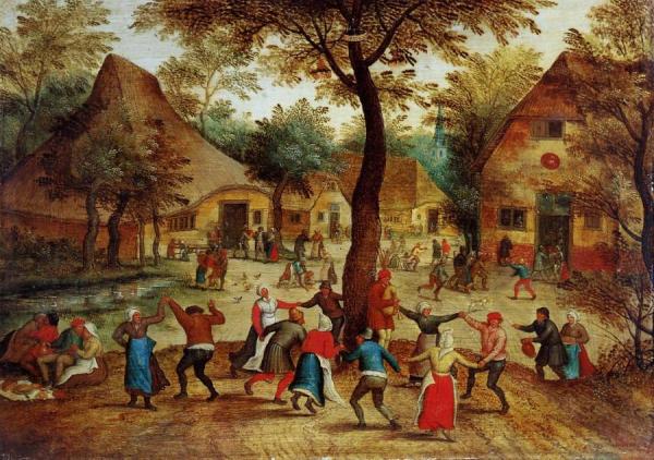 Village Scene With Dance Around The May Pole by Pieter Bruegel The Younger Oil Painting Reproductions