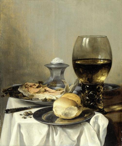 Still Life With Salt Tub by Pieter Claesz