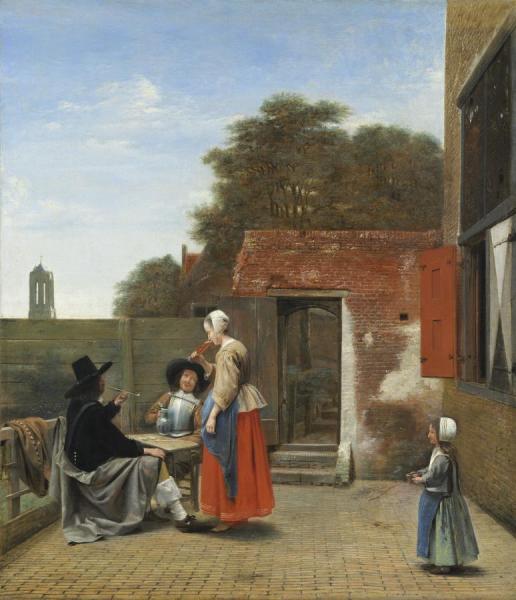 A Dutch Courtyard by Pieter De Hooch