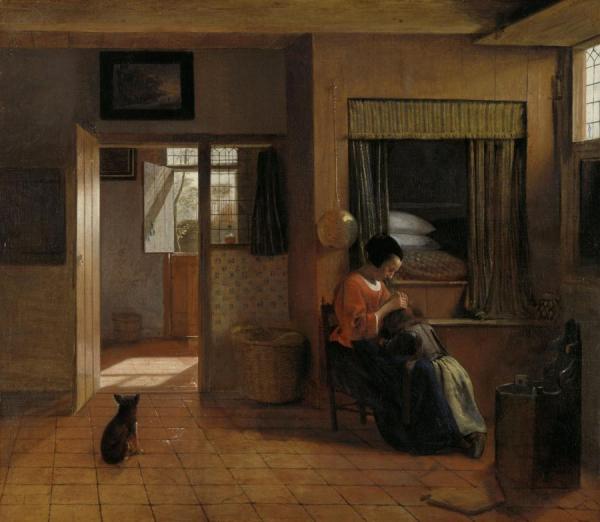 A Mother Delousing Her Child's Hair, Known As A Mother's Duty by Pieter De Hooch