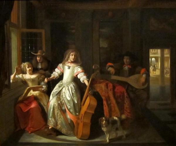 A Musical Conversation by Pieter De Hooch