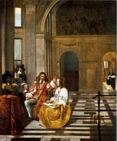 Pieter De Hooch Company Making Music