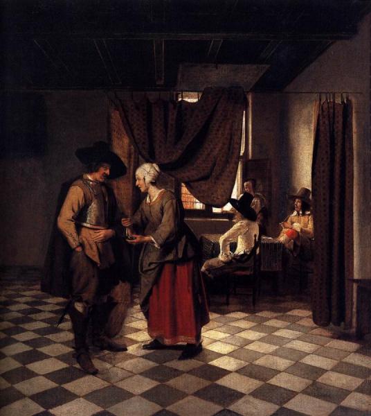 Paying The Hostess by Pieter De Hooch