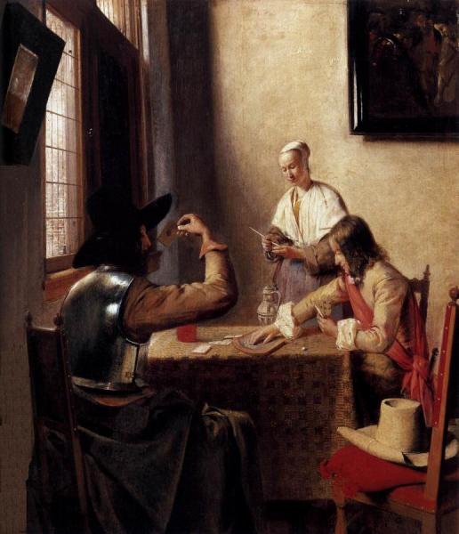 Soldiers Playing Cards by Pieter De Hooch