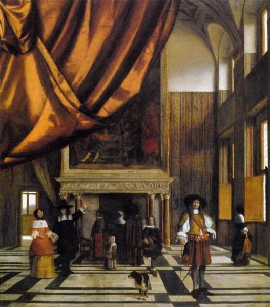 The Council Chamber In Amsterdam Town Hall by Pieter De Hooch